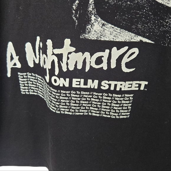 NWOT Nightmare On Elm St Black Graphic Long Sleeve Shirt Size 2xl - Picture 3 of 5